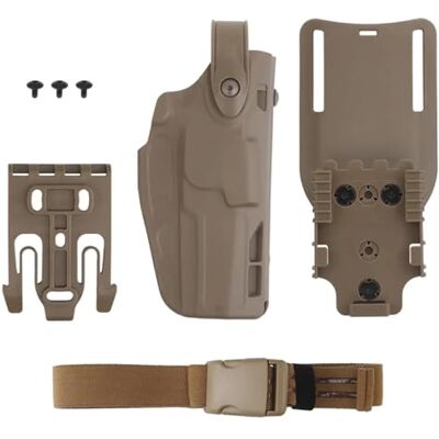 YChoolco Holster Tactique Airsoft for droitier, avec système de dégagement Rapide QLS, Adaptateur de Jambe, Compatible avec Les modèles Glock 17, 19, 22, 23, 31 et 32(T) - Publicité YChoolco Holster Tactique Airsoft for droitier, avec système de dégagement Rapide QLS, Adaptateur de Jambe, Compatible avec Les modèles Glock 17, 19, 22, 23, 31 et 32(T) - Publicité