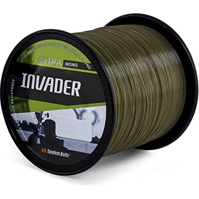 Tandem Baits Invader Ultra Fil de Pêche Carpe Nylon Matériel de Pêche Ultra Résistant 1200 m 0,30 mm Olive - Publicité Tandem Baits Invader Ultra Fil de Pêche Carpe Nylon Matériel de Pêche Ultra Résistant 1200 m 0,30 mm Olive - Publicité