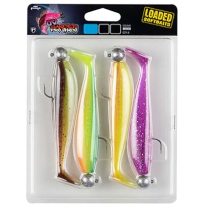 Fox Rage Zander Pro Shad Lot de 4 poissons en caoutchouc mélangés UV Poids / longueur / crochet : 1 g 1 cm Taille 4/ - Publicité Fox Rage Zander Pro Shad Lot de 4 poissons en caoutchouc mélangés UV Poids / longueur / crochet : 1 g 1 cm Taille 4/ - Publicité