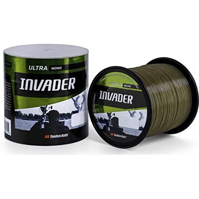 Tandem Baits Invader Ultra Fil de Pêche Carpe Nylon Matériel de Pêche Ultra Résistant 1200 m 0,30-0,35 mm Olive - Publicité Tandem Baits Invader Ultra Fil de Pêche Carpe Nylon Matériel de Pêche Ultra Résistant 1200 m 0,30-0,35 mm Olive - Publicité