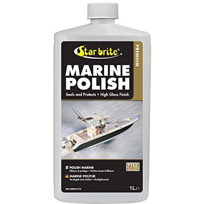 STAR BRITE Premium Marine Polish Protection UV Maximale et Finition Haute Brillance Inhibiteurs UV Arrêtent la Décoloration, le Farinage et l'Oxydation Repousse l'Eau, les Taches & Autres Dépôts - Publicité STAR BRITE Premium Marine Polish Protection UV Maximale et Finition Haute Brillance Inhibiteurs UV Arrêtent la Décoloration, le Farinage et l'Oxydation Repousse l'Eau, les Taches & Autres Dépôts - Publicité