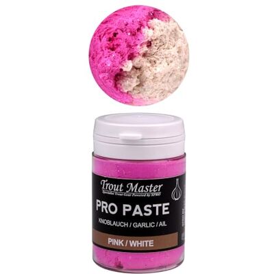 Spro Trout Master Pro Paste Pâte de truite flottante active aux UV pour un succès maximal de pêche, Appât de pêche à la truite pour grande truite, Trout Bait (rose et blanc/garlic) - Publicité Spro Trout Master Pro Paste Pâte de truite flottante active aux UV pour un succès maximal de pêche, Appât de pêche à la truite pour grande truite, Trout Bait (rose et blanc/garlic) - Publicité