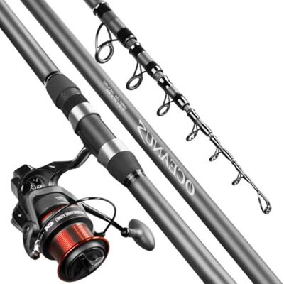 Generic Ensemble canne à pêche télescopique en fibre de carbone de 5,4 m et moulinet pour carpe Super dur Long lancer Moulinet - Publicité Generic Ensemble canne à pêche télescopique en fibre de carbone de 5,4 m et moulinet pour carpe Super dur Long lancer Moulinet - Publicité