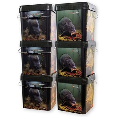 Tandem Baits Seaux de Pêche Carpe avec Couvercle 6x17l - Publicité Tandem Baits Seaux de Pêche Carpe avec Couvercle 6x17l - Publicité