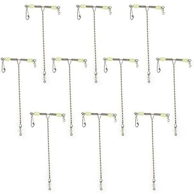 VBESTLIFE 10Pcs T-Forme Ligne de pêche pivote s'enclenche chaîne Crochet connecteur pour la pêche en mer connecteur s'attaquer - Publicité VBESTLIFE 10Pcs T-Forme Ligne de pêche pivote s'enclenche chaîne Crochet connecteur pour la pêche en mer connecteur s'attaquer - Publicité