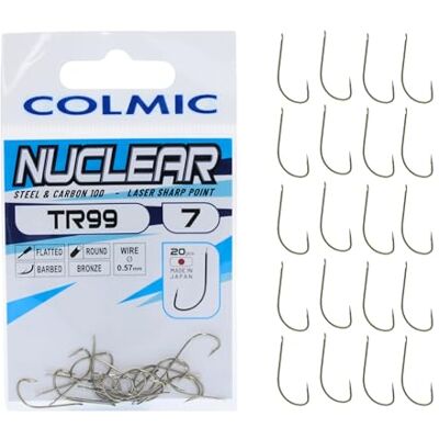 Colmic – 20 Hameçons de Pêche TR99 en Acier Carbone Bronze – Flatted, Round, Barb, Twisted – Spéciaux pour Truite en Lac et Appâts Naturels – Produit Officiel Colmic (7) - Publicité Colmic – 20 Hameçons de Pêche TR99 en Acier Carbone Bronze – Flatted, Round, Barb, Twisted – Spéciaux pour Truite en Lac et Appâts Naturels – Produit Officiel Colmic (7) - Publicité