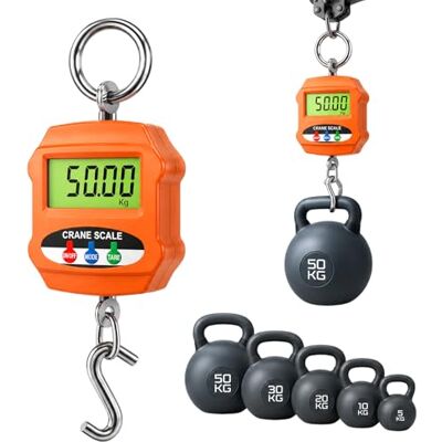 BORDEAG Pese Bagage, Balance Suspendue Électronique Numérique jusqu'à 300 kg avec Afficheur LCD, Crochet Robuste et Amovible, Portable pour Voyage, Pêche, Chasse et Usage Industriel - Publicité BORDEAG Pese Bagage, Balance Suspendue Électronique Numérique jusqu'à 300 kg avec Afficheur LCD, Crochet Robuste et Amovible, Portable pour Voyage, Pêche, Chasse et Usage Industriel - Publicité