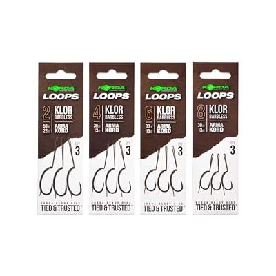 Korda Loop Rigs Klor B 6 13,6 kg Crochet de pêche à la carpe sans ardillon Pré-noué pour une utilisation facile Lot de 3 sections de maillon de crochet - Publicité Korda Loop Rigs Klor B 6 13,6 kg Crochet de pêche à la carpe sans ardillon Pré-noué pour une utilisation facile Lot de 3 sections de maillon de crochet - Publicité