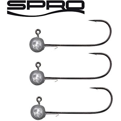 Spro Round Jighead HD Jig 9-3 Hameçon pour la pêche en caoutchouc, tête plombée pour jigging, hameçon pour leurres en caoutchouc, taille : 28 g/g 3/ - Publicité Spro Round Jighead HD Jig 9-3 Hameçon pour la pêche en caoutchouc, tête plombée pour jigging, hameçon pour leurres en caoutchouc, taille : 28 g/g 3/ - Publicité