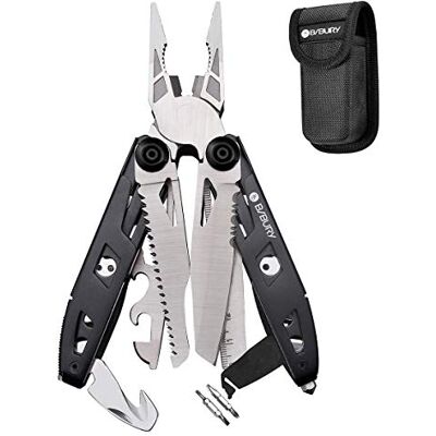 Bibury Pince Multifonctions, 18 en 1 Pince Multifonction de Poche, Outil Multifonctions Couteau Suisse Militaire en Acier inoxydable avec Pince, Décapsuleur, Tournevis pour Survie, Camping, Réparation - Publicité Bibury Pince Multifonctions, 18 en 1 Pince Multifonction de Poche, Outil Multifonctions Couteau Suisse Militaire en Acier inoxydable avec Pince, Décapsuleur, Tournevis pour Survie, Camping, Réparation - Publicité