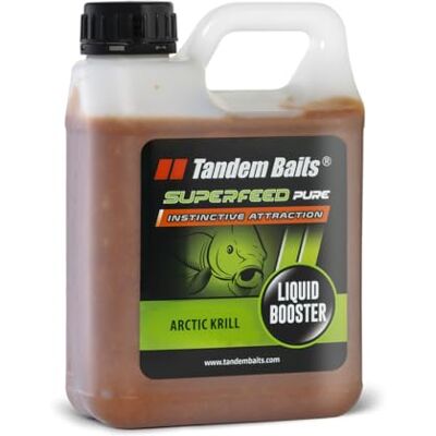 Tandem Baits Booster Attractant Liquide Pêche À La Carpe SuperFeed Pure Booster 1000 ML Krill Arctique - Publicité Tandem Baits Booster Attractant Liquide Pêche À La Carpe SuperFeed Pure Booster 1000 ML Krill Arctique - Publicité