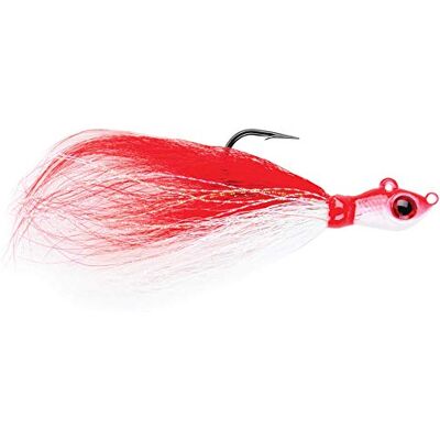 Mustad Big Eye Bucktail 56,7 g Rouge/Blanc 7/0 - Publicité Mustad Big Eye Bucktail 56,7 g Rouge/Blanc 7/0 - Publicité