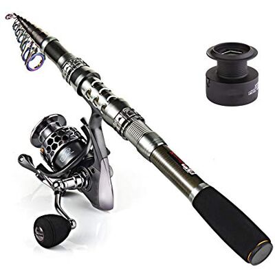 Sougayilang Canne à pêche télescopique et moulinets portables pour pêche en eau douce et en eau de mer, idéal pour les voyages, 3.3M/10.8FT Rod+XY5000 Reel - Publicité Sougayilang Canne à pêche télescopique et moulinets portables pour pêche en eau douce et en eau de mer, idéal pour les voyages, 3.3M/10.8FT Rod+XY5000 Reel - Publicité