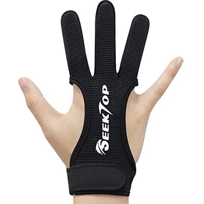 Seektop Gant de tir à l'arc Trois doigts en cuir Gants de protection pour jeunes adultes débutants, Black S (6-7cm) - Publicité Seektop Gant de tir à l'arc Trois doigts en cuir Gants de protection pour jeunes adultes débutants, Black S (6-7cm) - Publicité