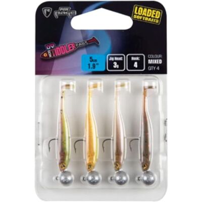 Fox Rage Micro Tiddler Fast Mixed UV Colour Pack 5 cm 3 g 4 Shads pour la pêche à la perche, leurres en caoutchouc montés - Publicité Fox Rage Micro Tiddler Fast Mixed UV Colour Pack 5 cm 3 g 4 Shads pour la pêche à la perche, leurres en caoutchouc montés - Publicité