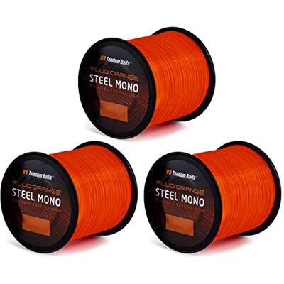 Tandem Baits 3 Pièces Steel Mono Fluo Orange Fil de Pêche Carpe Nylon Matériel de Pêche Transparent Ultra Résistant 600 m 0,30 mm - Publicité Tandem Baits 3 Pièces Steel Mono Fluo Orange Fil de Pêche Carpe Nylon Matériel de Pêche Transparent Ultra Résistant 600 m 0,30 mm - Publicité