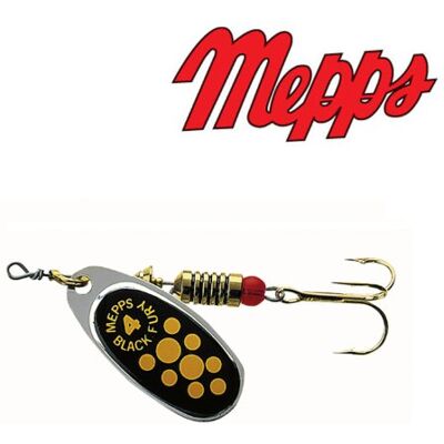 Mepps Black Fury Silver Taille 4 - Publicité Mepps Black Fury Silver Taille 4 - Publicité