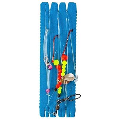 FLADEN Bas de ligne VI pour poisson plat Paternoster avec perles lumineuses, cuillère à appât et deux crochets de taille 2, avec planche en EVA Rig-Board - Publicité FLADEN Bas de ligne VI pour poisson plat Paternoster avec perles lumineuses, cuillère à appât et deux crochets de taille 2, avec planche en EVA Rig-Board - Publicité