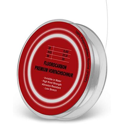 Storfisk fishing & more Fil de bas de ligne en fluorocarbone 30 m Invisible sous l'eau Pour tous les types de poissons Diamètre : 0,40 mm - Publicité Storfisk fishing & more Fil de bas de ligne en fluorocarbone 30 m Invisible sous l'eau Pour tous les types de poissons Diamètre : 0,40 mm - Publicité