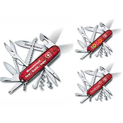 Victorinox Couteau de Poche Huntsman Lite Avec Demande Pression Sur La Coque I Cadeau pour Hommes Femmes I Pour Anniversaire I Suisse Personnalisé Avec 21 Fonctions 1.7915.T - Publicité Victorinox Couteau de Poche Huntsman Lite Avec Demande Pression Sur La Coque I Cadeau pour Hommes Femmes I Pour Anniversaire I Suisse Personnalisé Avec 21 Fonctions 1.7915.T - Publicité