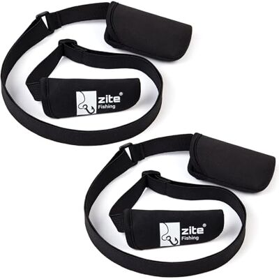 Zite Fishing Lot de 2 protections de canne à pêche Réglable 80 à 220 cm Protège-canne à pêche en deux parties Protection pour la poignée et la pointe Capuchons de canne à pêche noirs avec logo - Publicité Zite Fishing Lot de 2 protections de canne à pêche Réglable 80 à 220 cm Protège-canne à pêche en deux parties Protection pour la poignée et la pointe Capuchons de canne à pêche noirs avec logo - Publicité