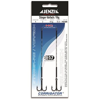 Jenzi Lot de 2 Stinger vorfach Rig 7 x 7 Peur Crochets Taille 4, 12 kg, 8 cm - Publicité Jenzi Lot de 2 Stinger vorfach Rig 7 x 7 Peur Crochets Taille 4, 12 kg, 8 cm - Publicité