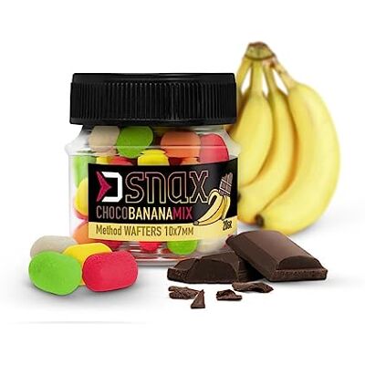 Delphin - D SNAX WAFT 10x7 - Chocolat-banane - appât de pêche - Publicité Delphin - D SNAX WAFT 10x7 - Chocolat-banane - appât de pêche - Publicité