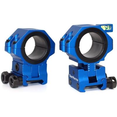 WestHunter Optics Precision Picatinny Scope Rings, 34 mm Tube Adjustable Height Scope Mount with Bubble Level, 30 mm & 25.4 Adapter Blue - Publicité WestHunter Optics Precision Picatinny Scope Rings, 34 mm Tube Adjustable Height Scope Mount with Bubble Level, 30 mm & 25.4 Adapter Blue - Publicité