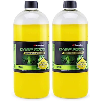 Tandem Baits Attractant Liquide Booster Pêche À La Carpe 1 L Euro Booster XXL Set de 2 Agrumes - Publicité Tandem Baits Attractant Liquide Booster Pêche À La Carpe 1 L Euro Booster XXL Set de 2 Agrumes - Publicité