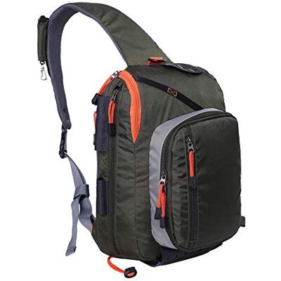 Kylebooker Sacs à bandoulière de pêche à la Mouche Sac à bandoulière de Rangement pour matériel de pêche - Publicité Kylebooker Sacs à bandoulière de pêche à la Mouche Sac à bandoulière de Rangement pour matériel de pêche - Publicité