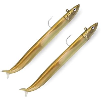 Fiiish Double Combo Off Shore Crazy Sand Eel + Rattle No.3-15cm 20g Or CSE5003 - Publicité Fiiish Double Combo Off Shore Crazy Sand Eel + Rattle No.3-15cm 20g Or CSE5003 - Publicité