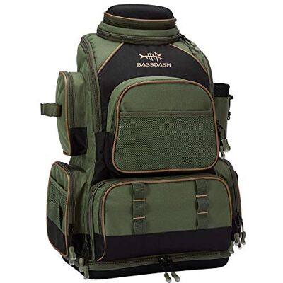 Bassdash Sac à Dos de pêche résistant à l'eau léger et Tactique avec Support de Canne et Housse de Protection Contre la Pluie - Publicité Bassdash Sac à Dos de pêche résistant à l'eau léger et Tactique avec Support de Canne et Housse de Protection Contre la Pluie - Publicité