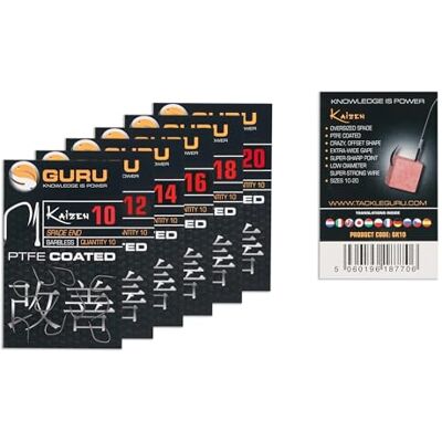 Hameçons de pêche Guru Kaizen toutes tailles, 16 - Publicité Hameçons de pêche Guru Kaizen toutes tailles, 16 - Publicité