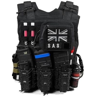 YChoolco Ensemble complet d'équipement de poitrine COD Ghost Style Équipement tactique d'airsoft et de chasse Ensemble de pochettes respirantes pour gilet - Publicité YChoolco Ensemble complet d'équipement de poitrine COD Ghost Style Équipement tactique d'airsoft et de chasse Ensemble de pochettes respirantes pour gilet - Publicité