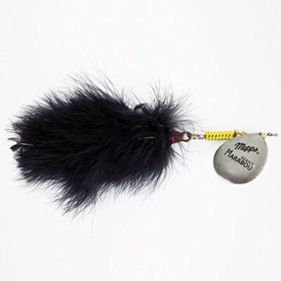 Mepps GIANT MARABOU Couleur Noire Palette Argent Silure, Brochet - Publicité Mepps GIANT MARABOU Couleur Noire Palette Argent Silure, Brochet - Publicité