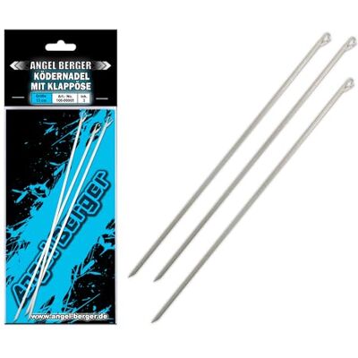 Angel-Berger Lot de 3 aiguilles à appât avec œillet rabattable Outil de pêche - Publicité Angel-Berger Lot de 3 aiguilles à appât avec œillet rabattable Outil de pêche - Publicité