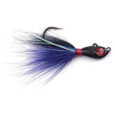 Mustad Big Eye Bucktail Noir/Violet 56,7 g - Publicité Mustad Big Eye Bucktail Noir/Violet 56,7 g - Publicité