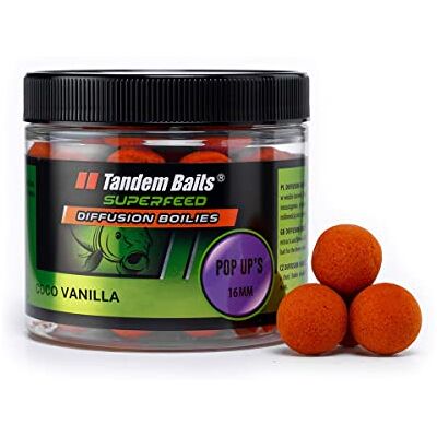 Tandem Baits SuperFeed Diffusion Pop-Up Coco Vanille, D'appâts pour carpes, Pêche de la Carpe, Peche, Pop-Ups, Bouillette Carpe, Professionnel Accessoires de Pêche Carpe 6mm 70g - Publicité Tandem Baits SuperFeed Diffusion Pop-Up Coco Vanille, D'appâts pour carpes, Pêche de la Carpe, Peche, Pop-Ups, Bouillette Carpe, Professionnel Accessoires de Pêche Carpe 6mm 70g - Publicité