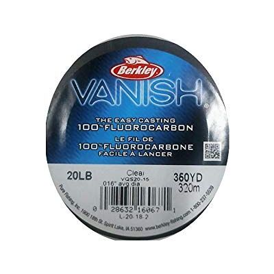Berkley Vanish Bobine de fil de fluorocarbone de 1 814 m, 0,1 cm de diamètre, résistance à la rupture de 22,7 kg, transparent - Publicité Berkley Vanish Bobine de fil de fluorocarbone de 1 814 m, 0,1 cm de diamètre, résistance à la rupture de 22,7 kg, transparent - Publicité