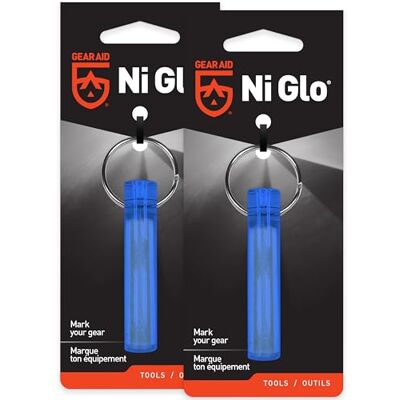 Gear Aid Ni Glo Lot de 2 porte-clés lumineux de 5,1 cm pour camping, plongée sous-marine et pêche de nuit, bleu - Publicité Gear Aid Ni Glo Lot de 2 porte-clés lumineux de 5,1 cm pour camping, plongée sous-marine et pêche de nuit, bleu - Publicité