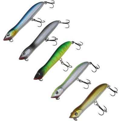 Create idea 5pcs Leurres de Pêche avec Flotteur Queue Rotative Barbe Triple Crochets Leurre de Surface Matériel de Pêche pour la Pêche à la Truite d'eau Douce en Eau Salée 6g 84mm - Publicité Create idea 5pcs Leurres de Pêche avec Flotteur Queue Rotative Barbe Triple Crochets Leurre de Surface Matériel de Pêche pour la Pêche à la Truite d'eau Douce en Eau Salée 6g 84mm - Publicité