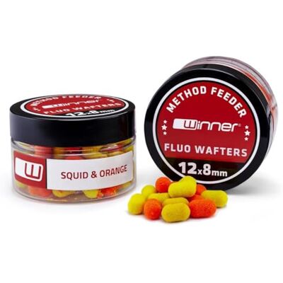 Tandem Baits Method Feeder Fluo Wafters Calmar Et Orange Appât pour La Pêche à La Carpe 20 g - Publicité Tandem Baits Method Feeder Fluo Wafters Calmar Et Orange Appât pour La Pêche à La Carpe 20 g - Publicité