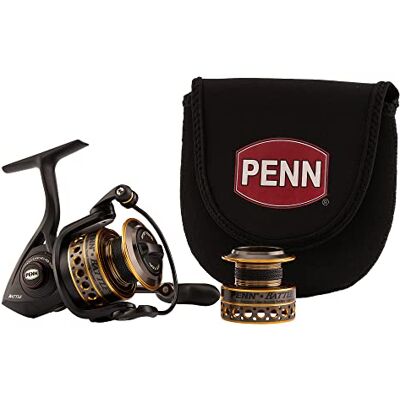 PENN Kit de moulinet de combat, taille 2500, comprend un couvercle de moulinet et une bobine de rechange en aluminium anodisé, position de la poignée droite/gauche, système de frein avant HT-100, noir - Publicité PENN Kit de moulinet de combat, taille 2500, comprend un couvercle de moulinet et une bobine de rechange en aluminium anodisé, position de la poignée droite/gauche, système de frein avant HT-100, noir - Publicité