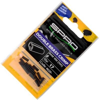 Spro Sleeve Double Matt Black Single Brass Crimp (x5) 17, 1 - Publicité Spro Sleeve Double Matt Black Single Brass Crimp (x5) 17, 1 - Publicité