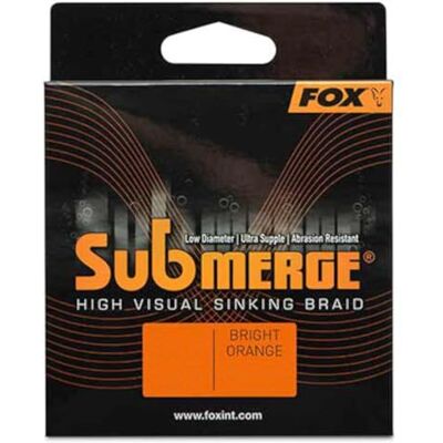 Fox Submerge Fil de pêche tressé, coulant, orange, 6 m, 2,4 kg, ,25 mm - Publicité Fox Submerge Fil de pêche tressé, coulant, orange, 6 m, 2,4 kg, ,25 mm - Publicité