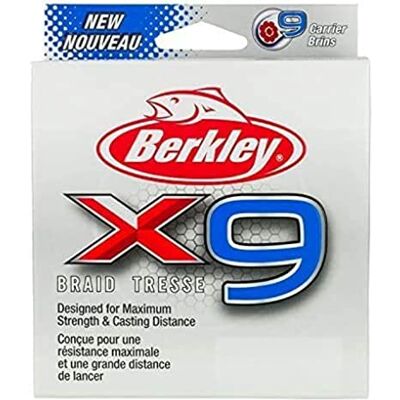 Berkley X9, Fil de Pêche, Tresse 9 Brins pour la Pêche en Mer et en Eau Douce, plus Résistante et Très Souple, Pêche aux Carnassiers, Long lancer, Weiß Crystal - Publicité Berkley X9, Fil de Pêche, Tresse 9 Brins pour la Pêche en Mer et en Eau Douce, plus Résistante et Très Souple, Pêche aux Carnassiers, Long lancer, Weiß Crystal - Publicité