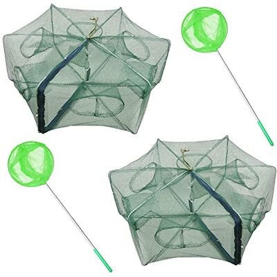 Nasse pliable pour poissons, ZffXH 2 pièces Idéale pour appâts de pêche Araignée, crabe, écrevisse, vairon, écrevisse, crevette Filet de pêche portable à ombrelle - Publicité Nasse pliable pour poissons, ZffXH 2 pièces Idéale pour appâts de pêche Araignée, crabe, écrevisse, vairon, écrevisse, crevette Filet de pêche portable à ombrelle - Publicité