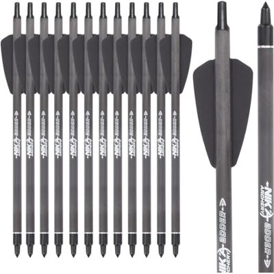 ELONG OUTDOOR 12pcs Flèches d'arbalète en Carbone 7.5 Pouces Boulons d'arbalète pour Pratiquer la Cible de tir et la Chasse Flèches pour Arbalète Carreaux d'arbalète - Publicité ELONG OUTDOOR 12pcs Flèches d'arbalète en Carbone 7.5 Pouces Boulons d'arbalète pour Pratiquer la Cible de tir et la Chasse Flèches pour Arbalète Carreaux d'arbalète - Publicité