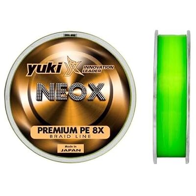 Tresse YUKI NEOX Premium 8X Braid PE 1-0,13MM 8,6kg 135M Chartreuse - Publicité Tresse YUKI NEOX Premium 8X Braid PE 1-0,13MM 8,6kg 135M Chartreuse - Publicité