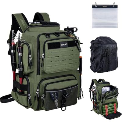 Goture 45 L Sac de pêche, Sacs de pêche avec Une Sangle, Oxford 900D, Plusieurs Poches, imperméable, Sac de Poitrine à bandoulière pour la randonnée - Publicité Goture 45 L Sac de pêche, Sacs de pêche avec Une Sangle, Oxford 900D, Plusieurs Poches, imperméable, Sac de Poitrine à bandoulière pour la randonnée - Publicité